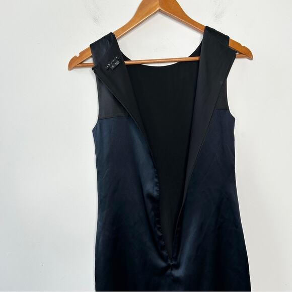 THEORY Silk Dress Womens Size 0 Colorblock Career Event Holiday Cocktail Capsule - Picture 6 of 8